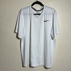 Nike Dri-Fit White Athletic T-Shirt Short Sleeve Training Gym Size XXL